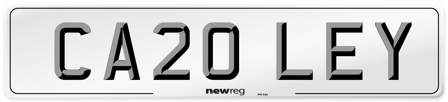 CA20 LEY Number Plate from New Reg